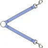 Dog Leash Splitter - Anchor2 Monogram Baby Blue/Baby Pink/White