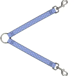 Dog Leash Splitter - Anchor2 Monogram Baby Blue/Baby Pink/White