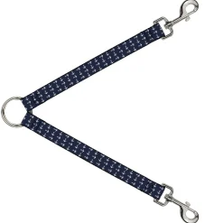 Dog Leash Splitter - Anchors Navy/White