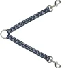 Dog Leash Splitter - Anchor2/Helm Monogram Navy/Turquoise/White