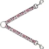 Dog Leash Splitter - Angry Bunnies Gray/Pinks