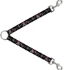 Dog Leash Splitter - Angry Girl Black/Pink