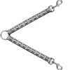 Dog Leash Splitter - Anonymous Face CLOSE-UP Repeat White/Black/Gray