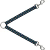 Dog Leash Splitter - Argyle Black/Gray/Turquoise