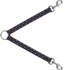 Dog Leash Splitter - Argyle Black/Gray/Purple