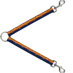 Dog Leash Splitter - Arizona Flag Red Yellow Gold Blue