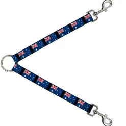 Dog Leash Splitter - Australia Flags