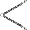 Dog Leash Splitter - Aztec Pattern2 White/Black