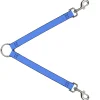 Dog Leash Splitter - Baby Blue