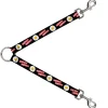 Dog Leash Splitter - Bacon & Eggs Black
