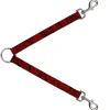 Dog Leash Splitter - Bandana/Skulls Black/Red
