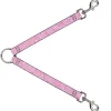Dog Leash Splitter - Bandana/Skulls Pink/White