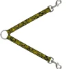Dog Leash Splitter - BD Logo Scattered Black/Yellow