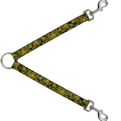 Dog Leash Splitter - BD Logo Scattered Black/Yellow