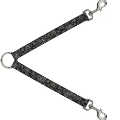 Dog Leash Splitter - BD Logo Scattered Black/Gray
