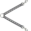 Dog Leash Splitter - BD Monogram2 White/Black