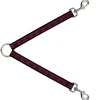 Dog Leash Splitter - BD Monogram2 Red/Black