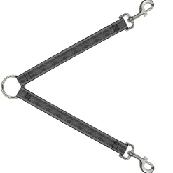 Dog Leash Splitter - BD Monogram2 Grays
