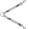 Dog Leash Splitter - BD Plaid White/Gray/Red
