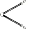 Dog Leash Splitter - BD Skull MAKE YOUR FATE Black/White