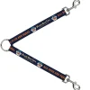 Dog Leash Splitter - BEACH DAWG CARE ALL DOGS ARE EQUAL Navy/Oange