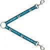 Dog Leash Splitter - BEACH DAWG CARE ALL DOGS ARE EQUAL Turquoise/White