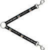 Dog Leash Splitter - BEACH DAWG CARE ALL DOGS ARE EQUAL Black/White