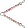 Dog Leash Splitter - Block Penguins Mauve