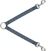 Dog Leash Splitter - Bones Blue/Tan/Red