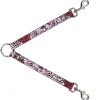 Dog Leash Splitter - Born to Blossom Pink