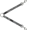 Dog Leash Splitter - Born to Raise Hell Black/White