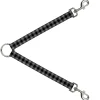 Dog Leash Splitter - Buffalo Plaid Black/Gray