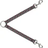 Dog Leash Splitter - Bullseye Stacked Black/White/Red