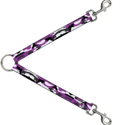 Dog Leash Splitter - Camo Purple Black Gray White