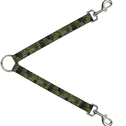 Dog Leash Splitter - Camo Olive Skull Yard