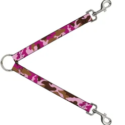 Dog Leash Splitter - Camo Pink