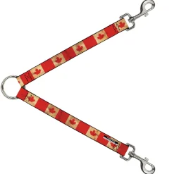 Dog Leash Splitter - Canada Flag Continuous Vintage