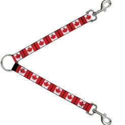 Dog Leash Splitter - Canada Flags