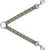 Dog Leash Splitter - Candy Cane4 White/Red/Green