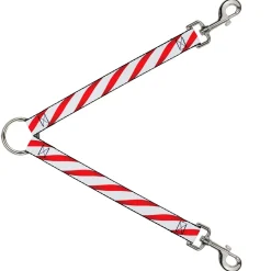 Dog Leash Splitter - Candy Cane