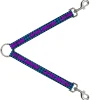 Dog Leash Splitter - CAPTAIN AWESOME Turquoise Checker/Fuchsia
