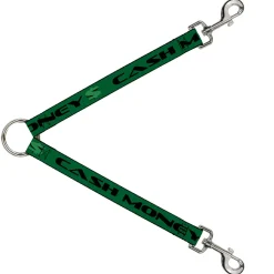 Dog Leash Splitter - CASH MONEY $ Green/Black