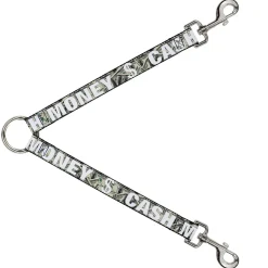 Dog Leash Splitter - CASH MONEY $ Dollars/White