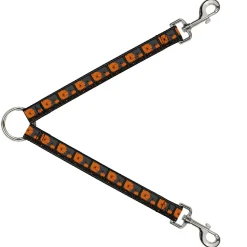 Dog Leash Splitter - Cassette Splatter Gray/Orange