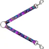 Dog Leash Splitter - Cats in Space Pinks/Blues