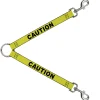 Dog Leash Splitter - CAUTION Yellow/Black