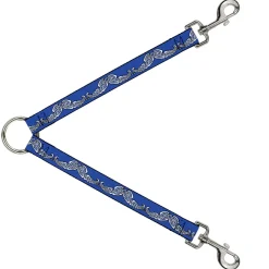 Dog Leash Splitter - Celtic Knot4 Blues/Black/White