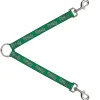 Dog Leash Splitter - Celtic Knot2 Greens/Black/White