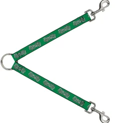 Dog Leash Splitter - Celtic Knot2 Greens/Black/White