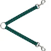 Dog Leash Splitter - Checker Black/Teal